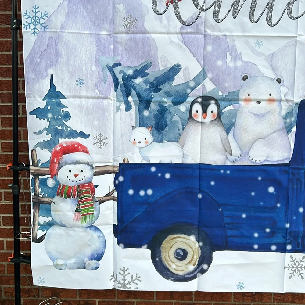 Winter one derland, backdrop, birthday, blue, and white, 5 x 6, New